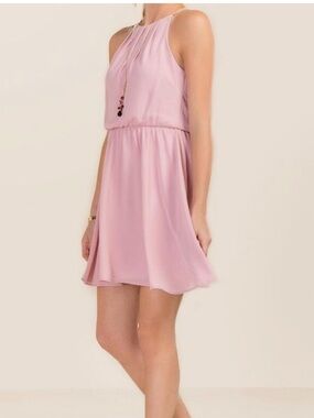 Miami from Francesca’s Blush Pink Chiffon Mini Dress